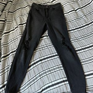 Black ripped jeans